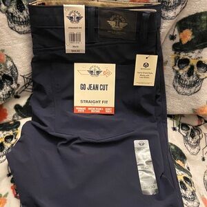 Dockers Go Jean Cut Straight Fit Pants in Dark Blue